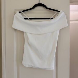 Banana republic Off-Shoulder White Knit Top